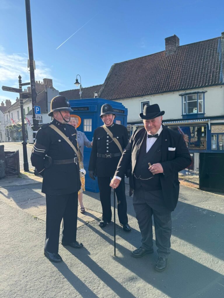 Winston Churchill with the 1940s police